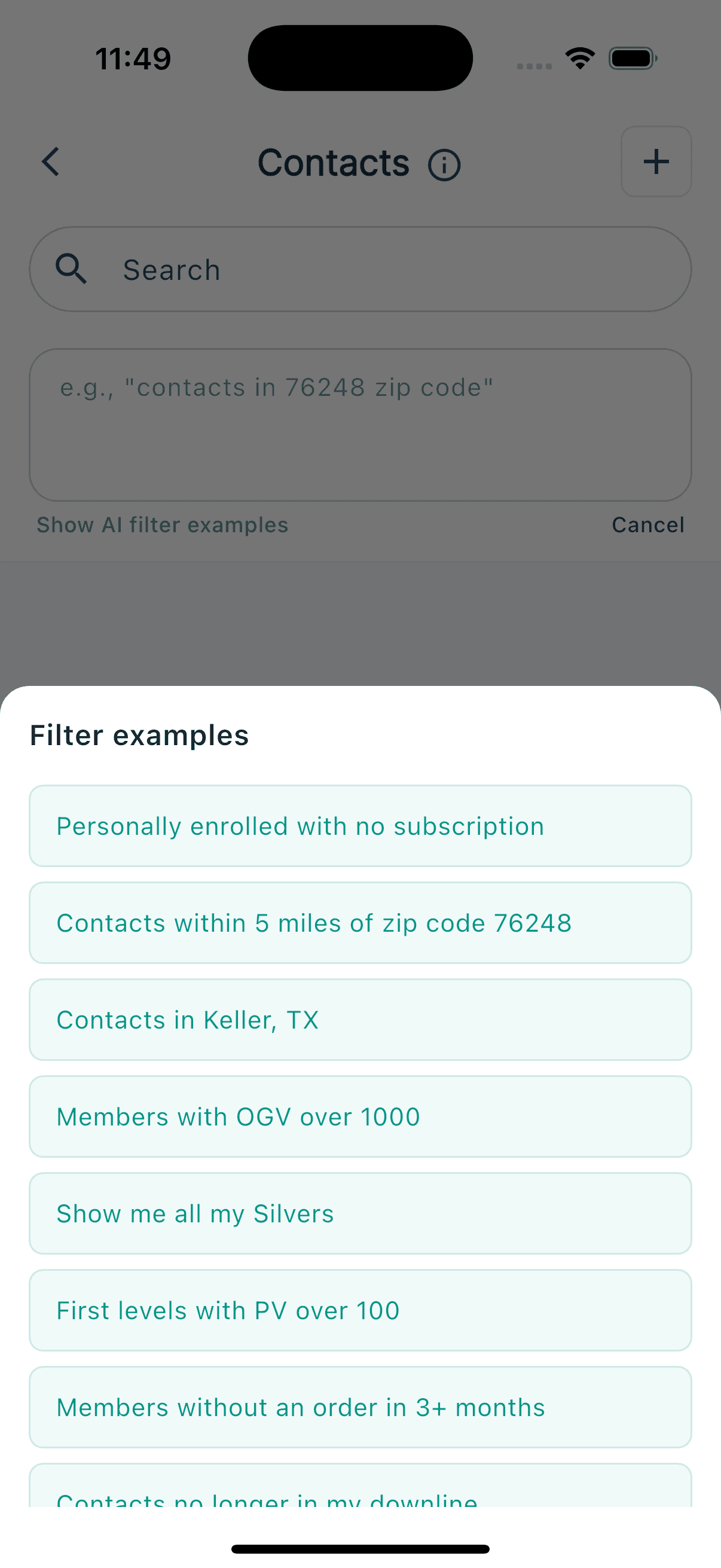 Simple Downline — AI contact search