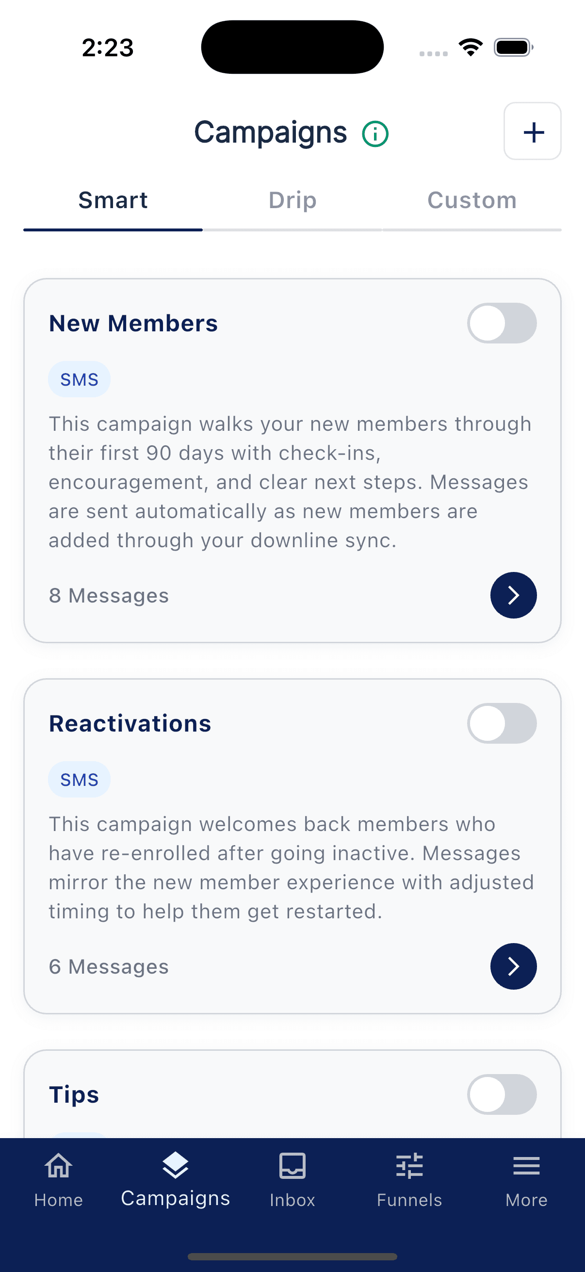 Simple Downline — Smart campaigns
