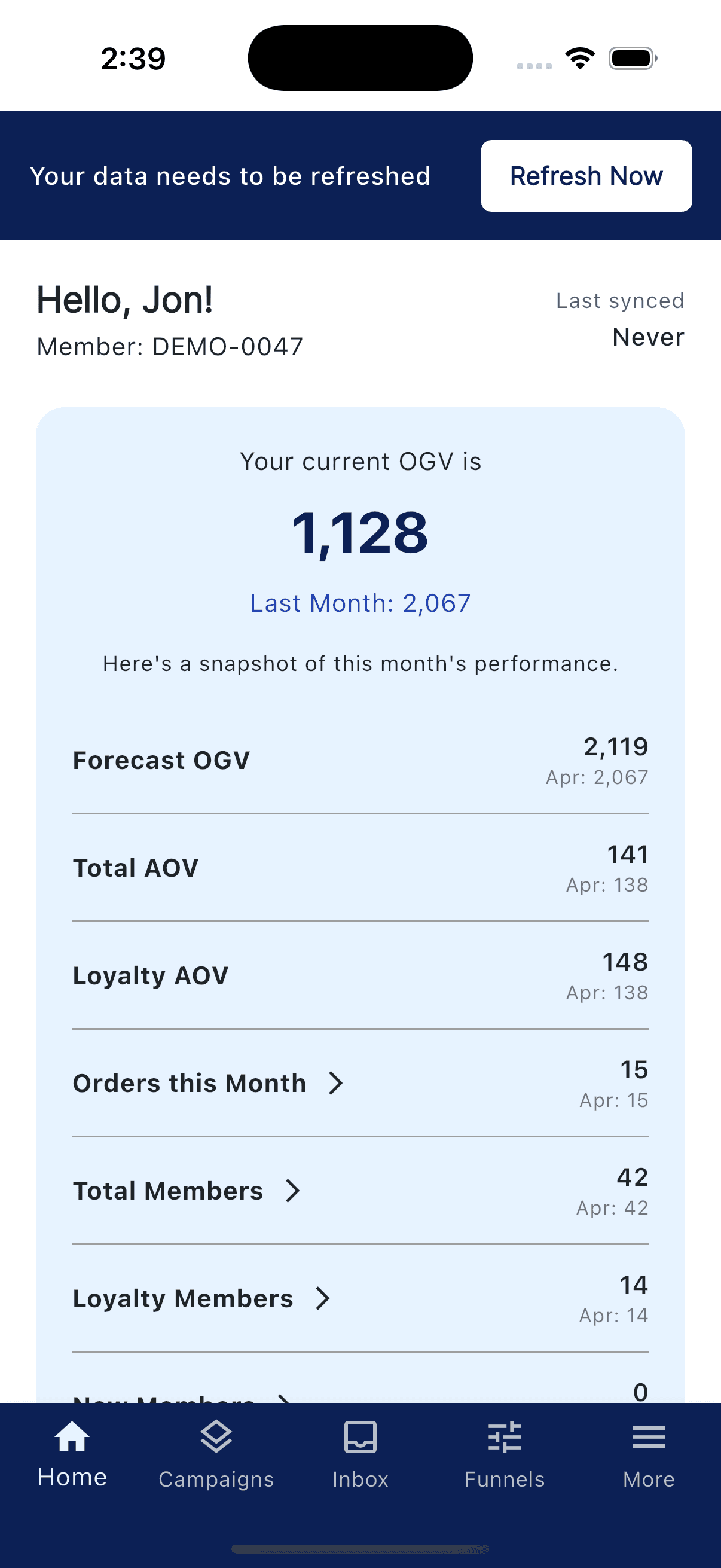 Simple Downline — Live dashboard